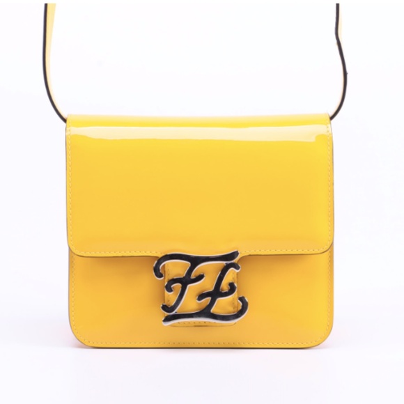 Fendi Handbags - Fendi Karligraphy Shiny Shoulder Bag